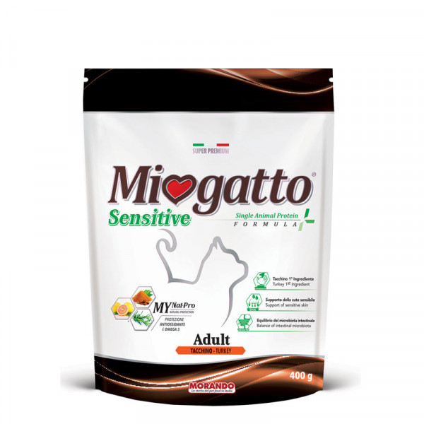 Briketi Miogatto Sensitive Adult, Puran, Morando, 400G